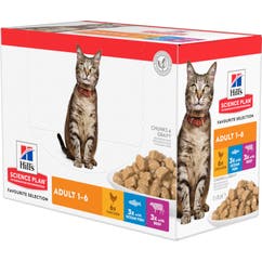 Aliment humide pour chats adulte morceaux tendres en gelée Multipack 12 pièces 85 g