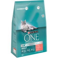 Droogvoer voor volwassen katten met zalm en volkoren granen 3 kg