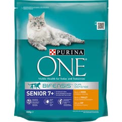 Droogvoer voor senior katten met kip en volkoren 800 g