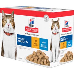 Aliment humide pour chats âgés morceaux tendres en gelée Multipack 1020 g