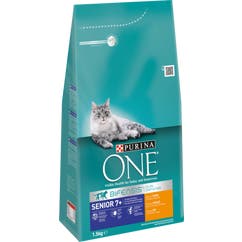 Droogvoer voor senior katten met kip en volkoren granen 1.5 kg