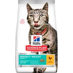 Droogvoer voor volwassen katten Perfect Weight met kip 1.5 kg