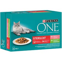 Natvoer voor katten Sterilcat met zalm of kalkoen in gelei 680 g