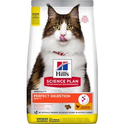 Droogvoer voor volwassen katten Perfect Digestion met kip en rijst 3 kg
