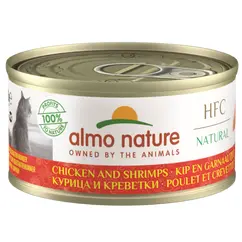 Natvoer voor katten Natural Garnaal,Kip 70 g