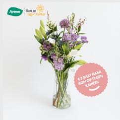Bouquet champêtre Lovely Lavender avec vase de luxe Grand