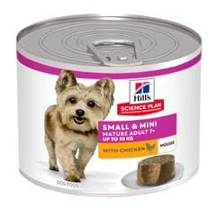 Nourriture sèche pour chien adulte mature 7+ Small & Mini 200 g Poulet