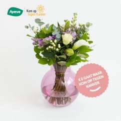 Bouquet saisonnier Pretty Purple avec vase standard Grand