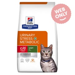 Aliment sec pour chats c/d Urinary Stress Multicare+Metabolic Croquettes au poulet 3 kg
